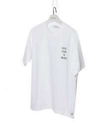 LESS IS MORE TEE white