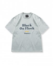 BLACK ON FLEEK 하프 티셔츠 멜란지그레이