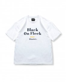 BLACK ON FLEEK 하프 티셔츠 화이트