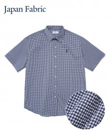 (LIMITED JAPAN FABRIC) RONUND SS SHIRT GINGHAM CHECK