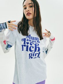 RICH GIRL OVERFIT TSHIRT WHITE MELANGE