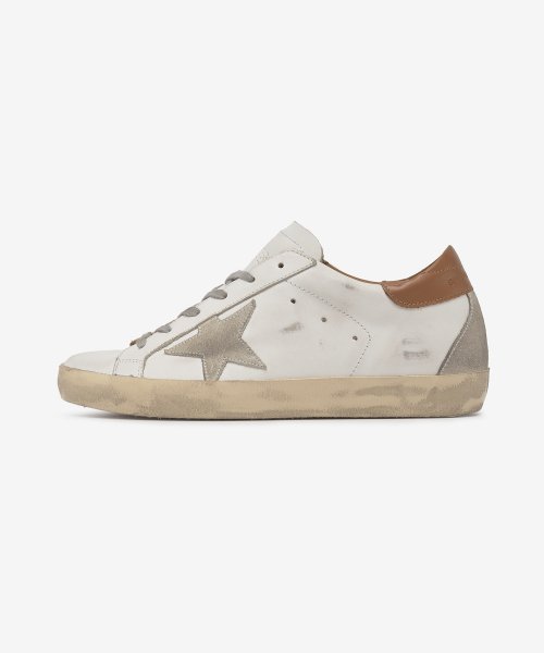 Golden Goose 골든구스 여성 슈퍼스타 브라운 탭 스니커즈 - 화이트 / GWF00102F00218210803 - 리본즈(REEBONZ)