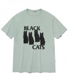 BLACK CAT TEE [LIGHT MINT]
