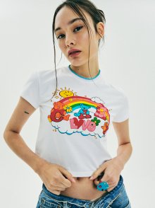 RAINBOW TEDDY SLIMFIT TSHIRT WHITE