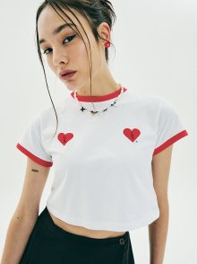 CALIE LOVE RINGER TSHIRT RED