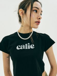 CALIE BASIC LOGO SLIMFIT TSHIRT BLACK