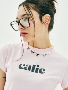 CALIE BASIC LOGO SLIMFIT TSHIRT PINK