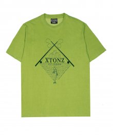XTT034 피쉬 피그먼트 반팔 티셔츠 (GREEN)