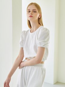 Puff Sleeve T-Shirt - White