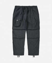 DENIM ARMY TWO TUCK RELAXED PANTS _ INDIGO