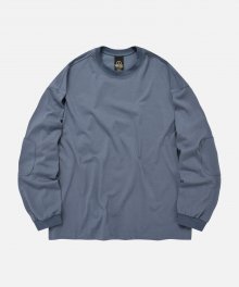PATCH OVERSIZED LONG SLEEVE TEE _ BLUE