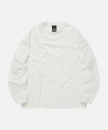 PATCH OVERSIZED LONG SLEEVE TEE _ WHITE