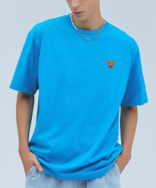 (Unisex) Old Boy 오버핏 티셔츠 (블루)