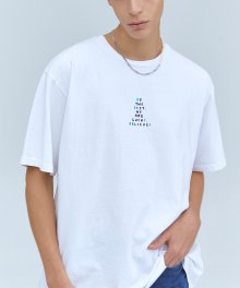 (Unisex) Old Boy 오버핏 티셔츠 (화이트)