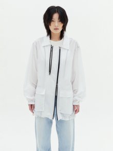 TWO WAY ANORAK JUMPER IN WHITE