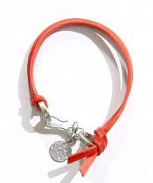 PINKYRED leather metal mix bracelet(PA001)