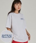 아스트랄 프로젝션(ASTRAL PROJECTION) 심플 레터링 로고 라운드 넥  15수 면 반팔 티셔츠_화이트