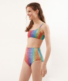 Starry Glitter Rainbow Bikini Bottom - Multi