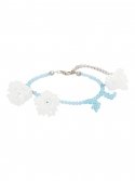 스윙셋(SWINGSET) Bell Flower Beads Bracelet (Sky Blue)