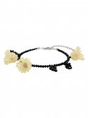 스윙셋(SWINGSET) Bell Flower Beads Bracelet (Black)