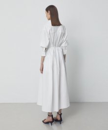 STRING SHIRT DRESS_WHITE