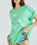 딜라잇풀(DELIGHTPOOL) Glowing Butterflies T-shirts - Melon green