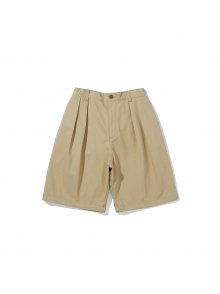 Steady Balloon Two-Tuck Shorts Beige