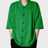 oversize casaria half knit cardigan (deep green)