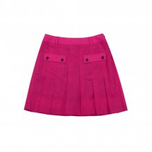 Out Pocket Pleats Skirt_Deep Pink