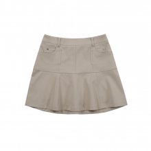 Feminine Flare Skirt_Dark Beige