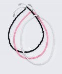 봉보(BONBEAU) 4mm color glassball simple Necklace 블랙 오닉스 컬러 글라스 볼 비즈 목걸이