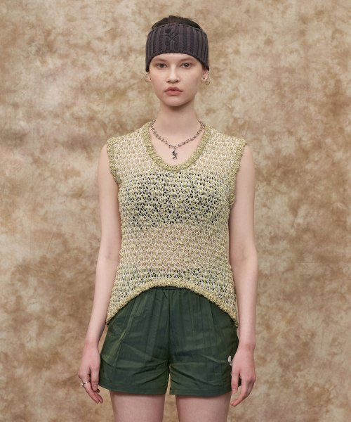 Вязаный жилет / Olive