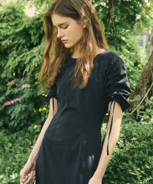 Raglan String Dress  Black