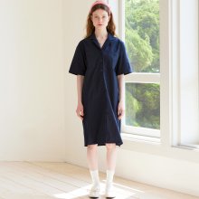 Open Collar Shirt Dress_NV