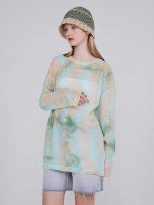 Printing See through T-shirt in Mint VW2ME125-31