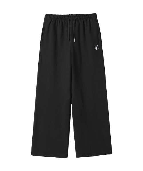 Signature relax wide pants - BLACK