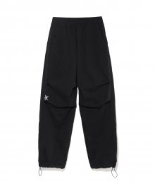 Signature pin tuck string jogger pants - BLACK