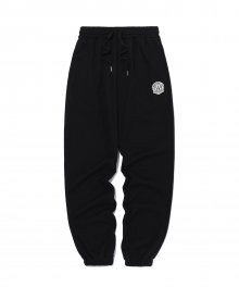 Circular meshed jogger pants - BLACK