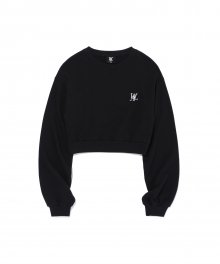 Signature crop sweatshirt - BLACK