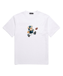 RUGBY BEAR 오버핏 반팔 티셔츠(VNDTS233) 화이트