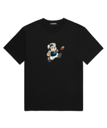 RUGBY BEAR 오버핏 반팔 티셔츠(VNDTS233) 블랙