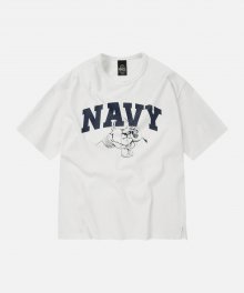 GRIZZLY NAVY TEE _ WHITE