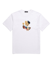 SKATEBOARD BEAR  오버핏 반팔 티셔츠 (VNDTS236) 화이트
