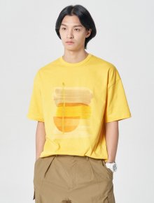 옐로우 그래픽 반팔 티셔츠 (212542AYDE)