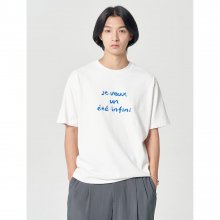 화이트 자수 반팔 티셔츠 (212542AYC1)