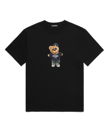 OVER SIZE BEAR 오버핏 반팔 티셔츠 (VNDTS238) 블랙