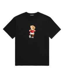 SOCCER BEAR 오버핏 반팔 티셔츠 (VNDTS240) 블랙