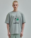 젠아더(ZNOTHER) 강아지 아트워크 티셔츠 민트