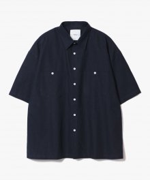 Solid Box Shirts [Navy]