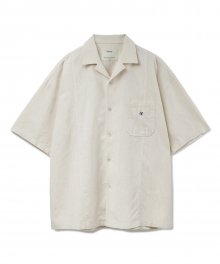 Open Collar Half Shirts (Linen) Salty Vanilla